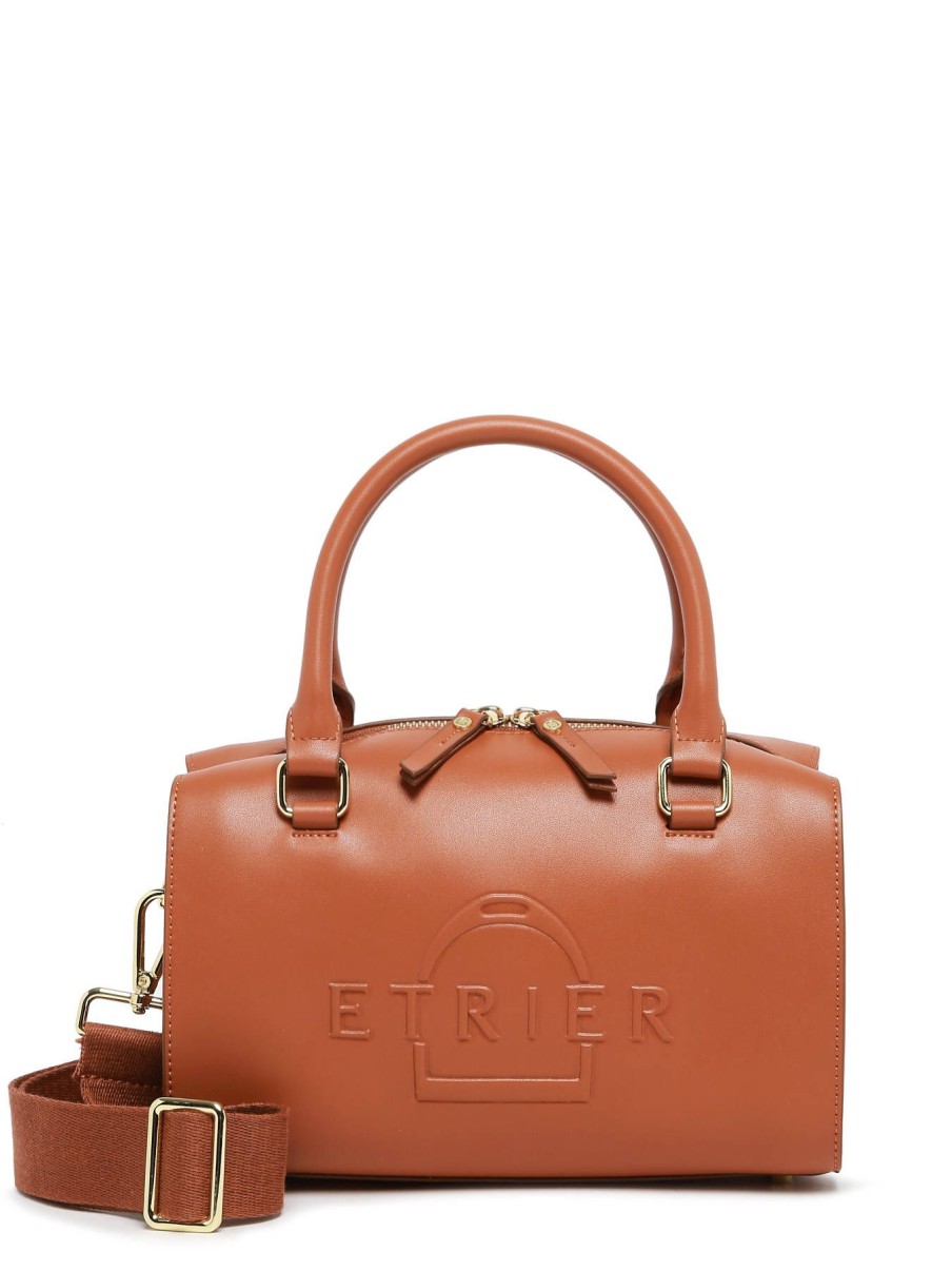 Femme Etrier | Sac Porte Main Fulgurant Cuir Noisette