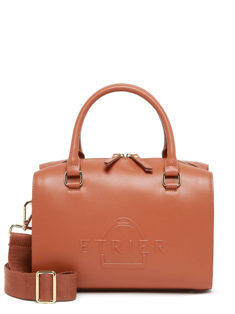 Femme Etrier | Sac Porte Main Fulgurant Cuir Noisette