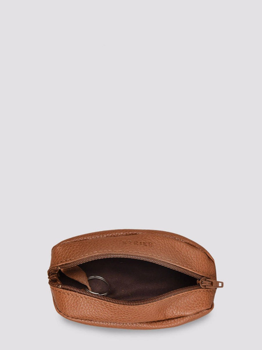 Femme Etrier | Porte-Monnaie Madras Cuir Camel