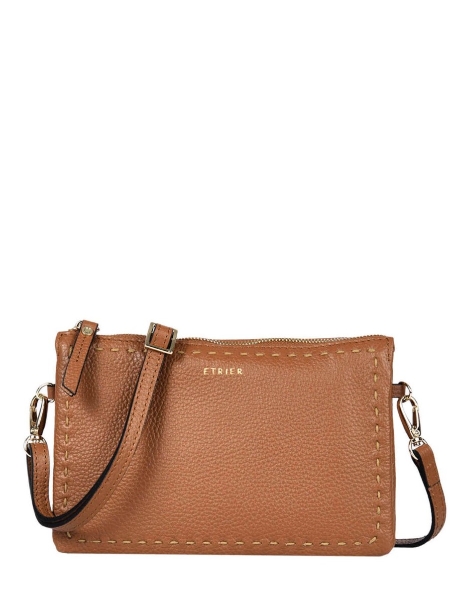 Femme Etrier | Sac Bandouliere Tradition Cuir Camel