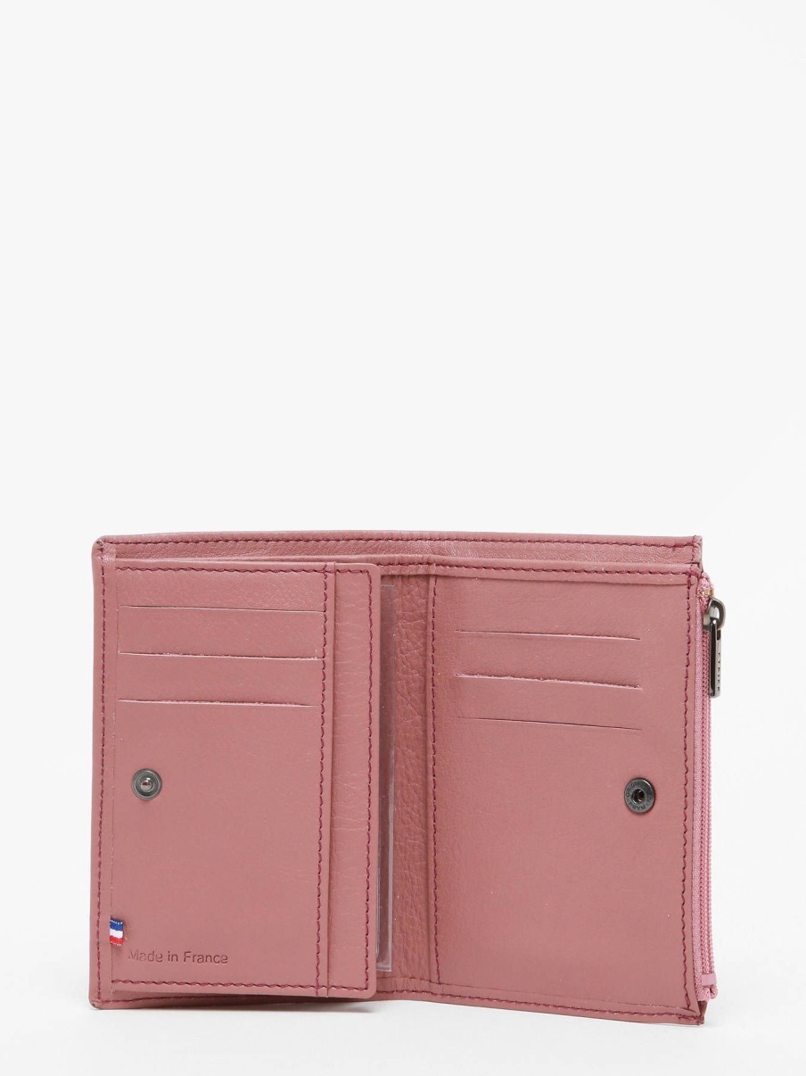 Femme Etrier | Portefeuille Paris Cuir Blush Bordeau