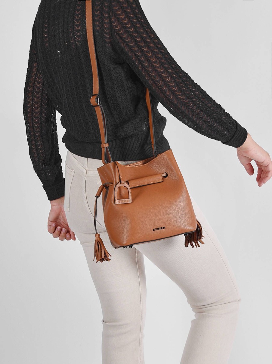 Femme Etrier | Sac Bourse Blazer Cuir Camel