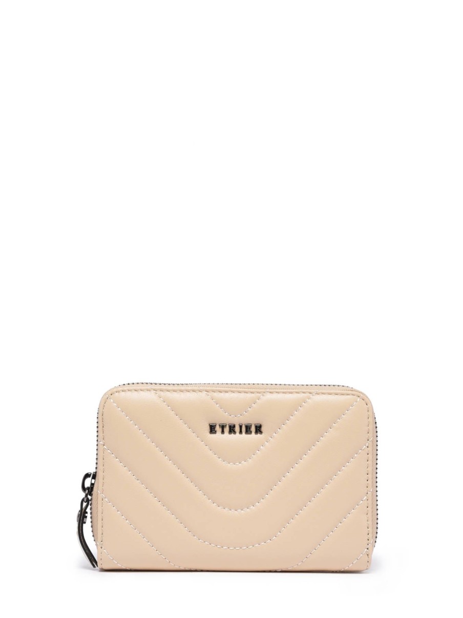 Femme Etrier | Portefeuille Cuir Beige