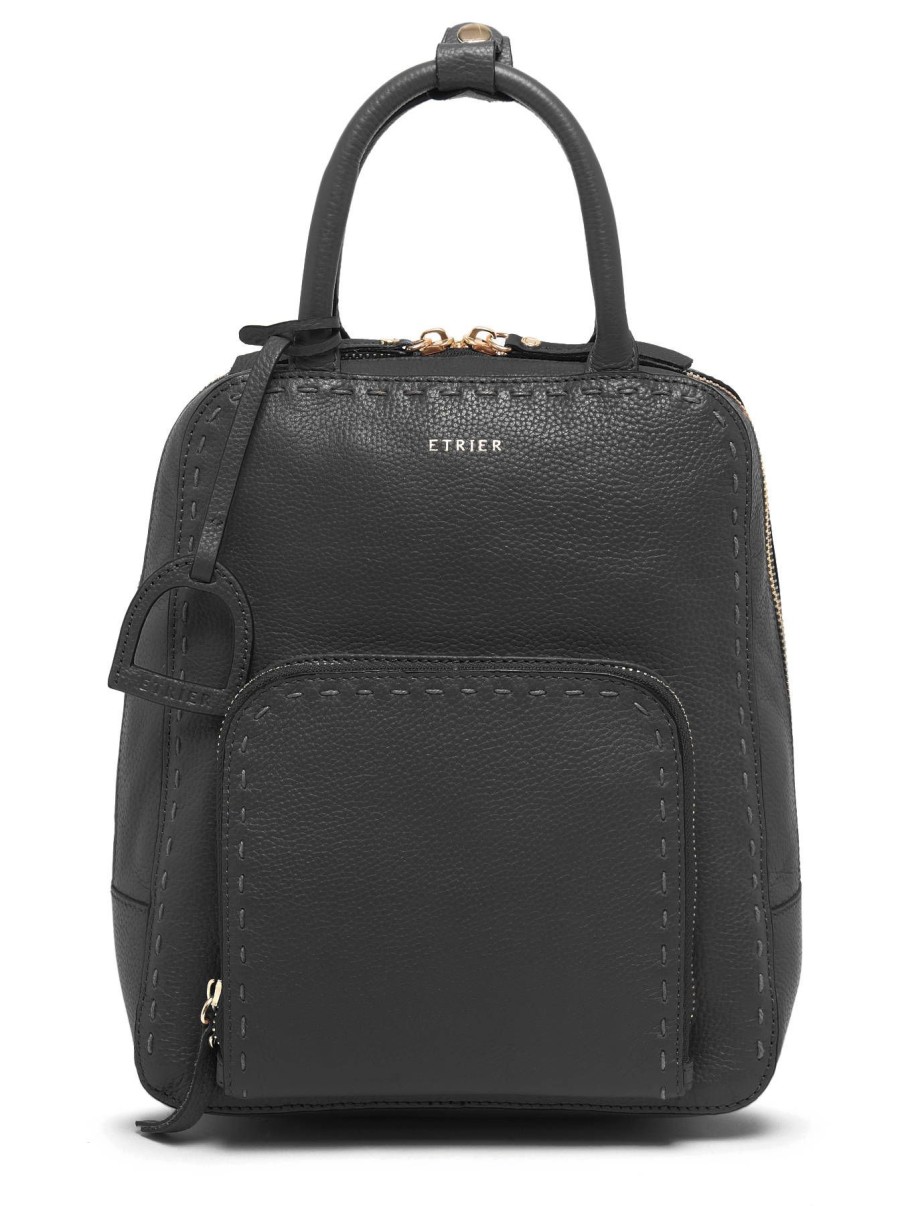 Femme Etrier | Sac A Dos S Tradition Cuir Noir