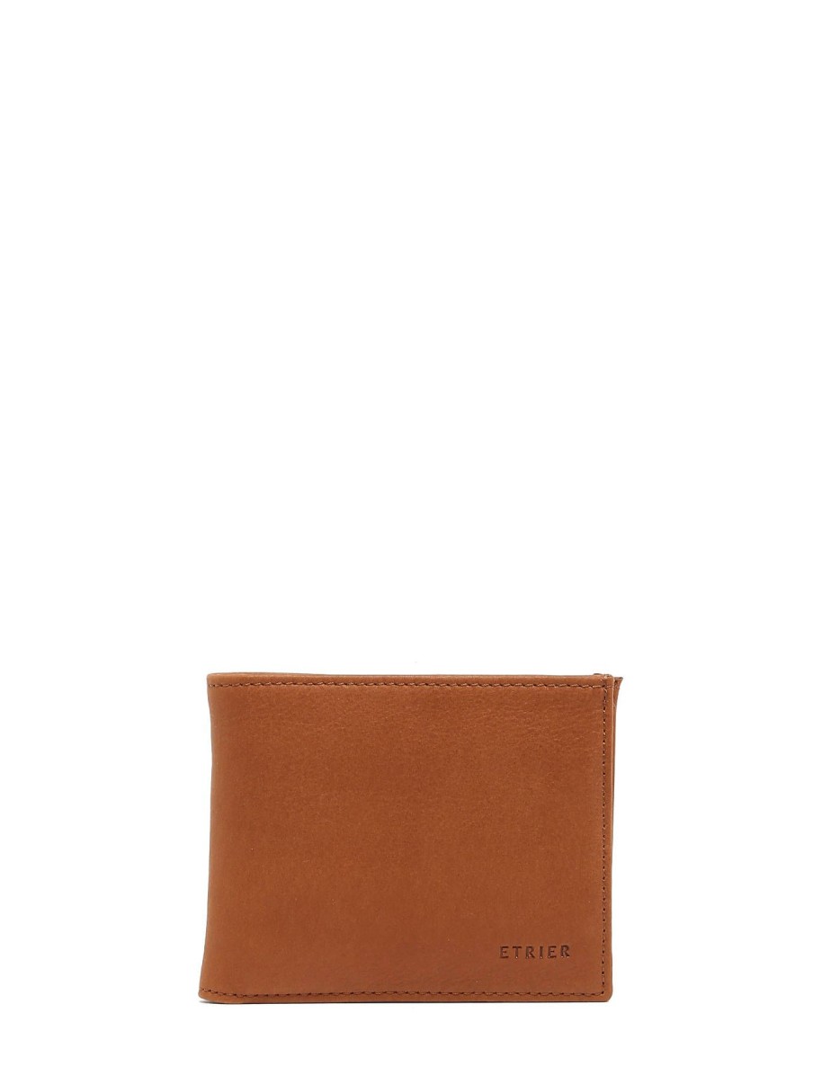 Homme Etrier | Portefeuille Porte-Monnaie Cuir Camel