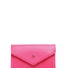 Femme Etrier | Porte-Monnaie Madras Cuir Fushia