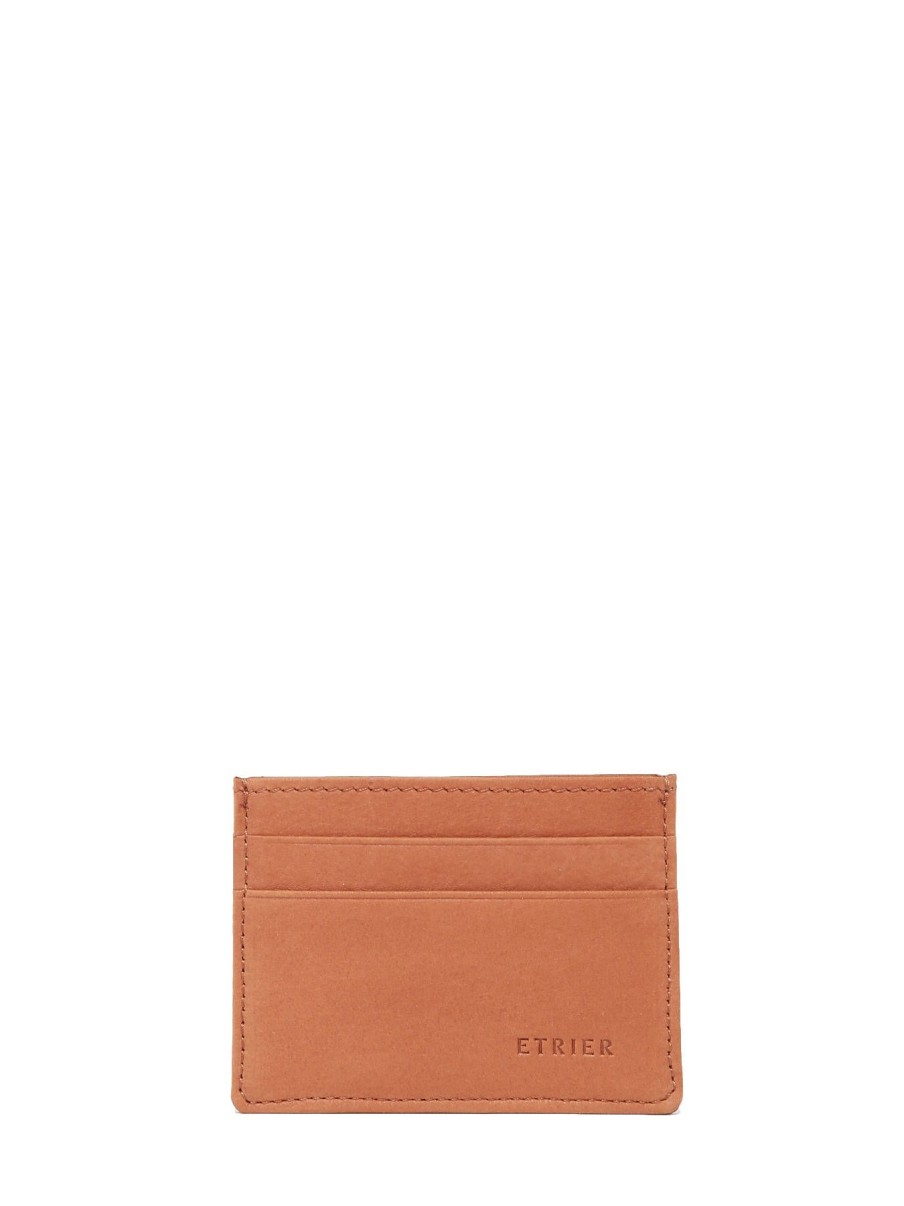 Homme Etrier | Porte-Cartes Oil Cuir Camel