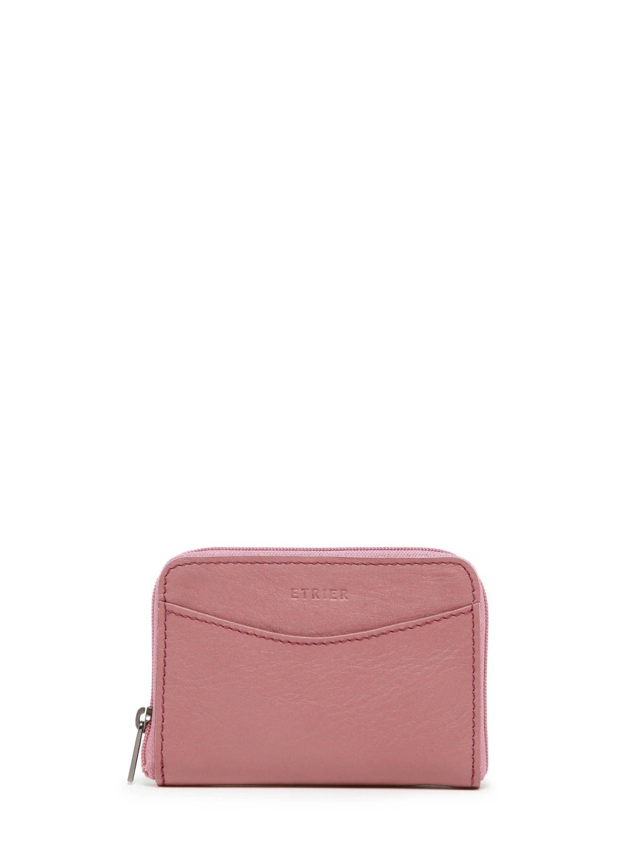 Femme Etrier | Porte-Monnaie Cuir Blush Bordeau