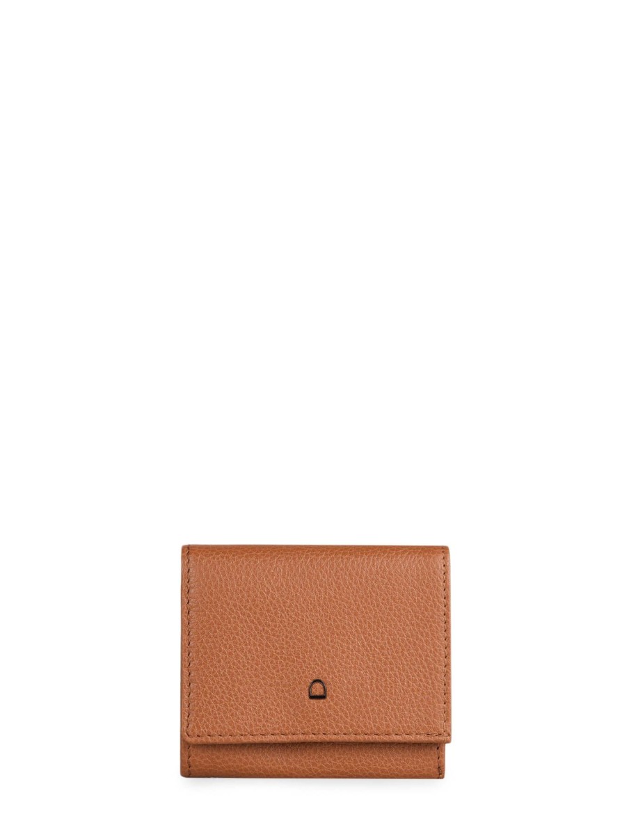 Femme Etrier | Porte-Monnaie Portes-Cartes Madras Cuir Camel