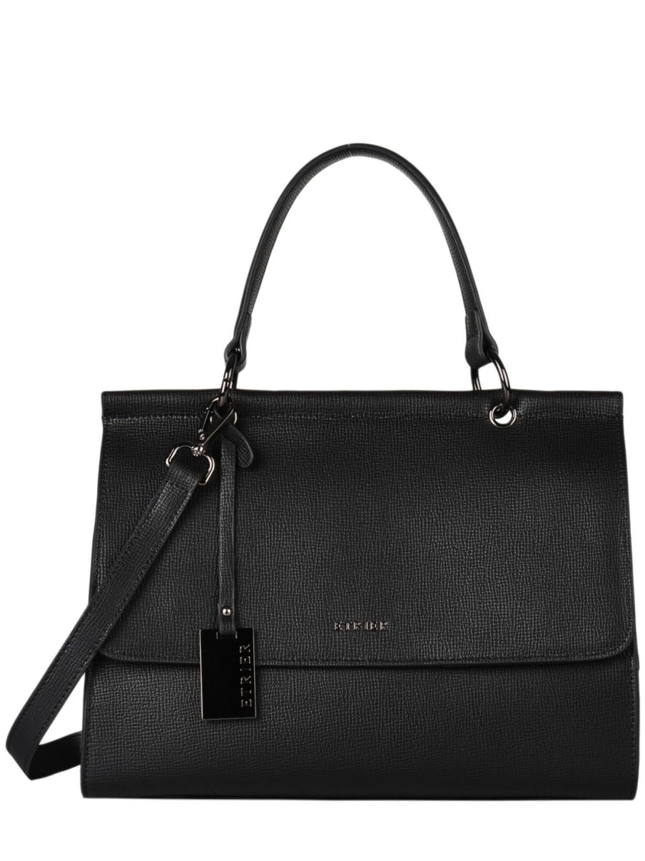 Femme Etrier | Sac Porte Main Blazer Cuir Noir