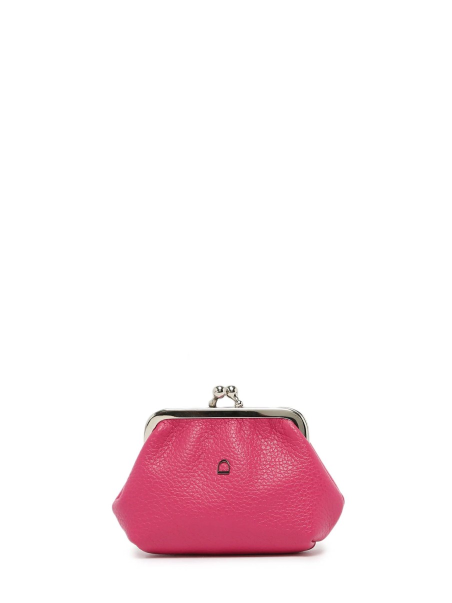 Femme Etrier | Porte-Monnaie Cuir Fushia