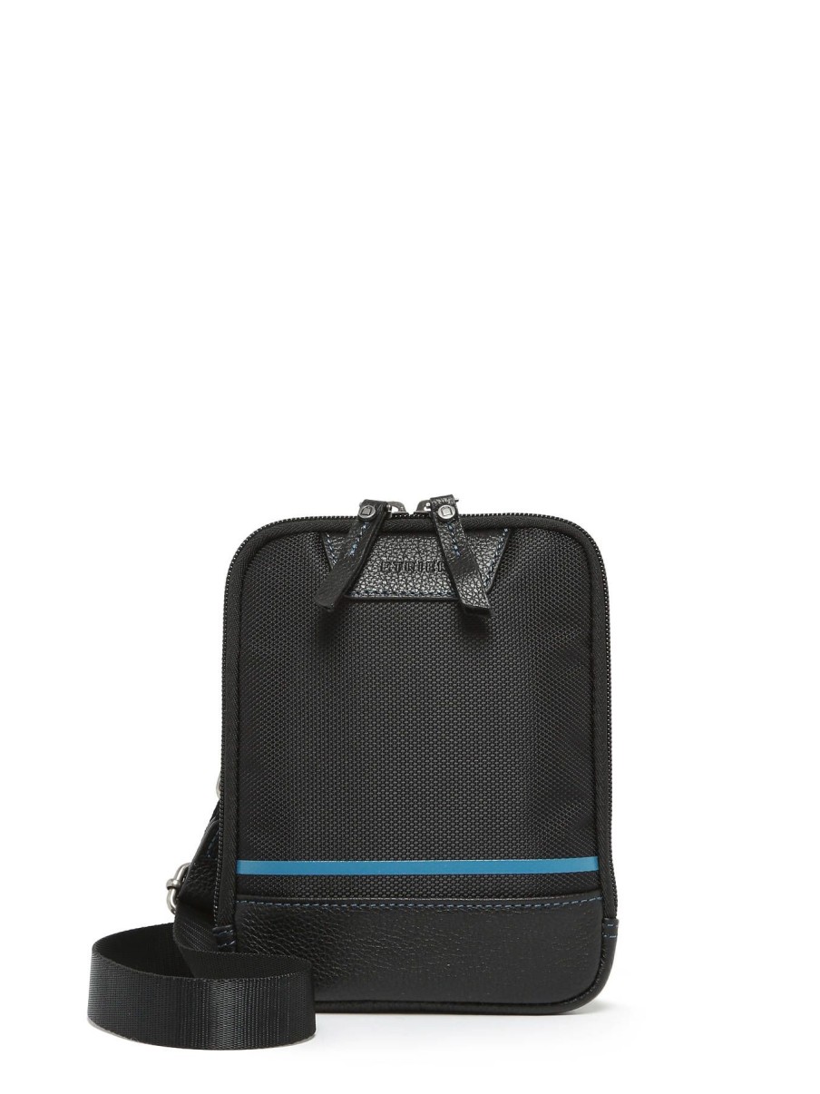 Homme Etrier | Sac Bandouliere Noir/Bleu