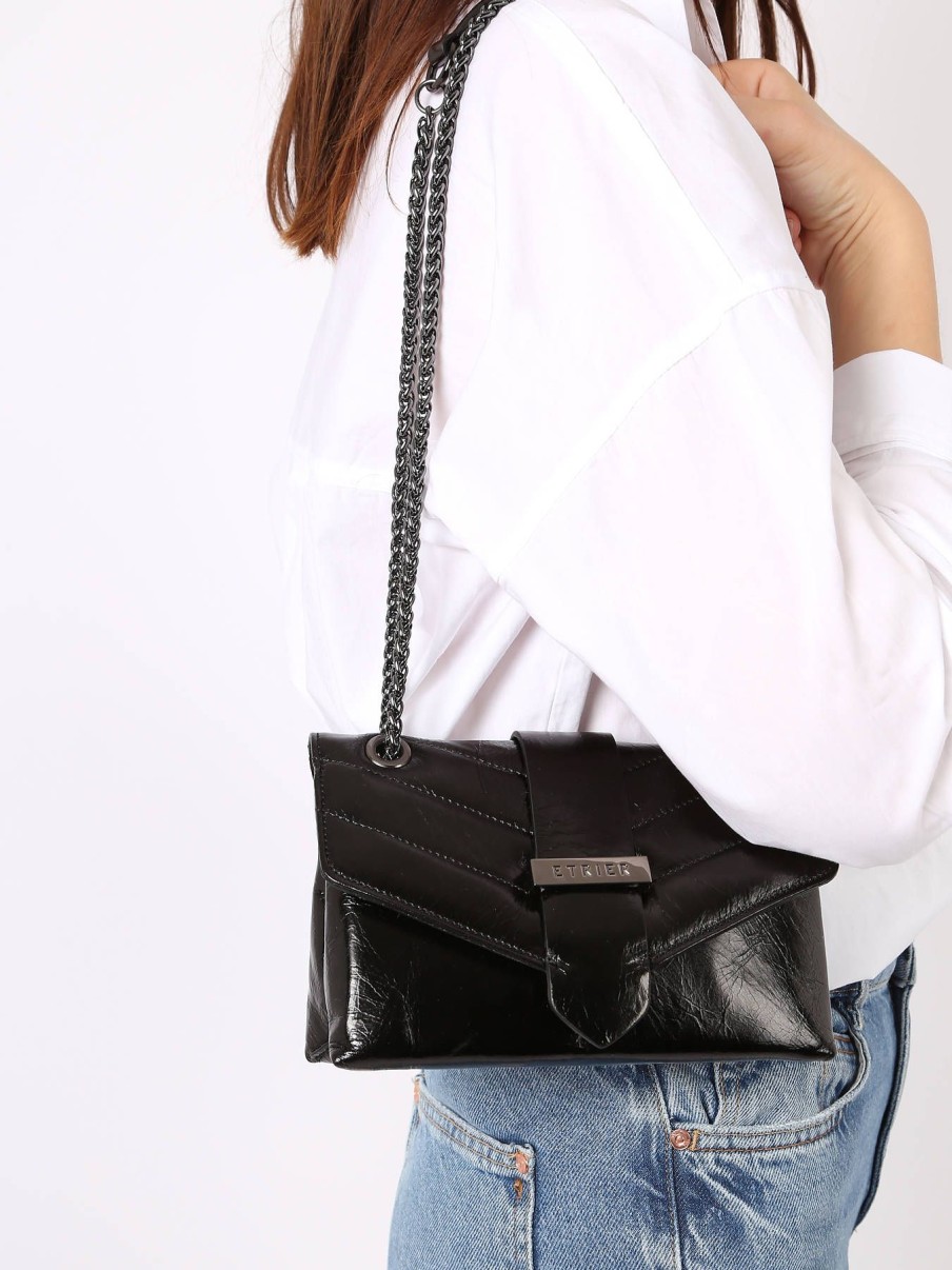 Femme Etrier | Sac Bandouliere Jana Amour Cuir Noir