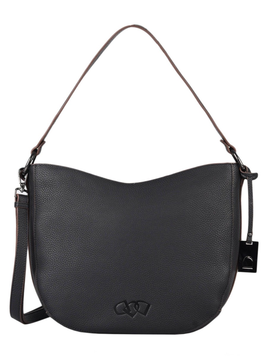 Femme Etrier | Sac Besace Ecuyer Cuir Noir