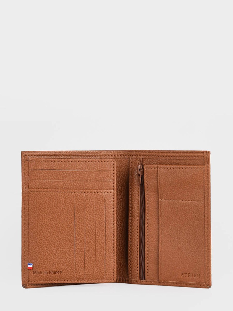 Femme Etrier | Portefeuille/ Porte Monnaie Cuir Camel