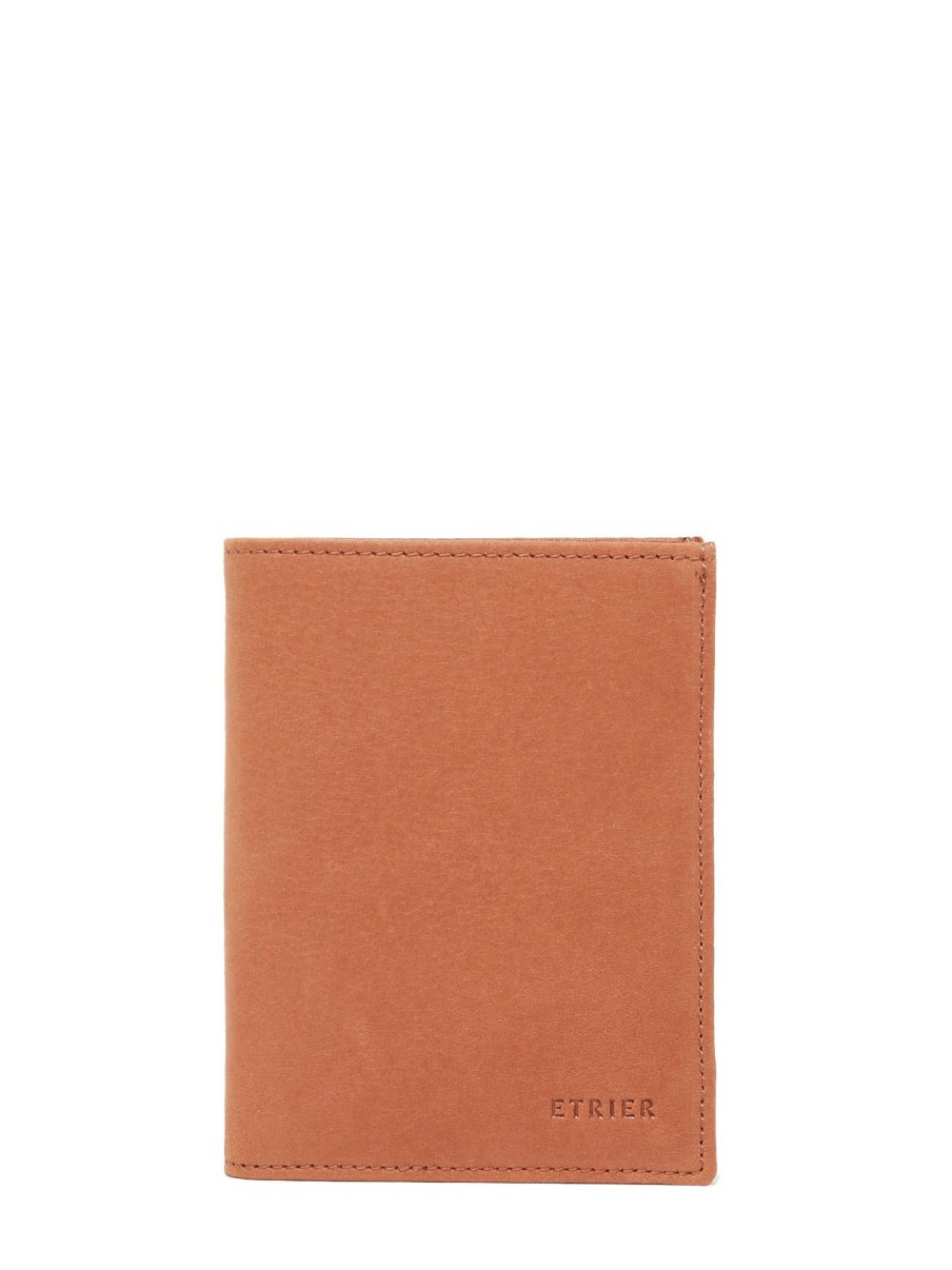 Homme Etrier | Portefeuille Porte-Monnaie Cuir Camel