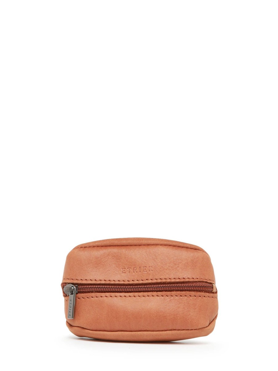 Homme Etrier | Porte-Monnaie Oil Cuir Camel