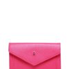 Femme Etrier | Porte Monnaie Madras Cuir Fushia