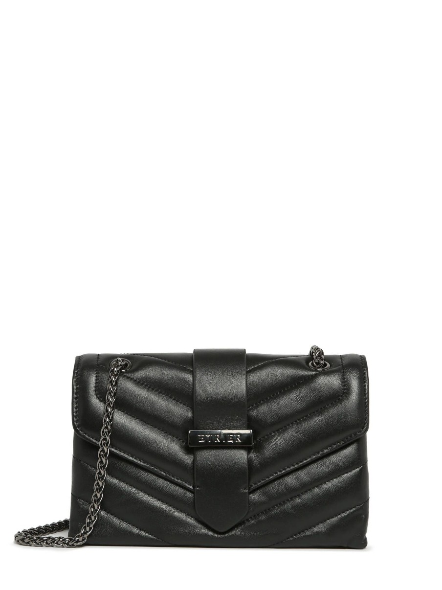 Femme Etrier | Sac Porte Epaule Rafale Cuir Noir