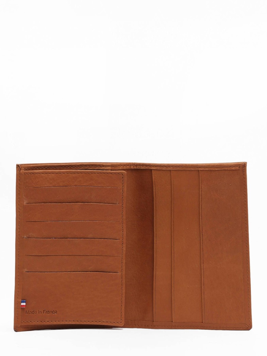 Homme Etrier | Portefeuille Oil Cuir Camel