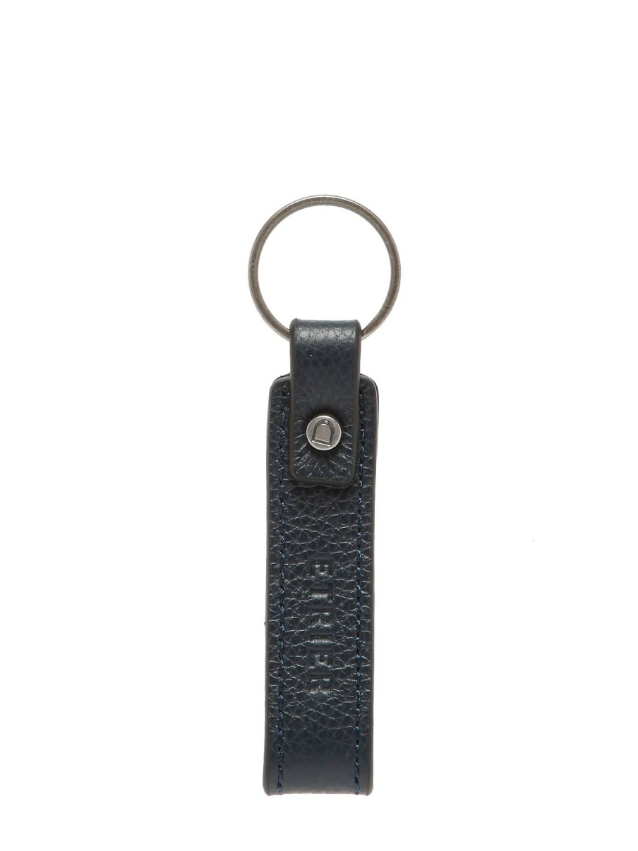 Homme Etrier | Porte-Clefs Flandres Cuir Marine