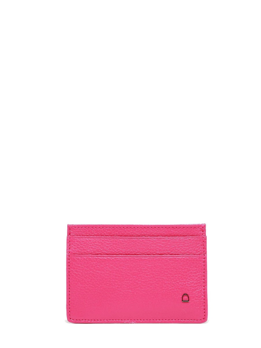 Femme Etrier | Porte-Cartes Cuir Fushia