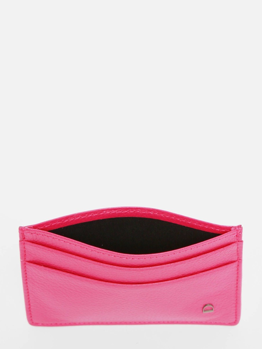 Femme Etrier | Porte-Cartes Cuir Fushia