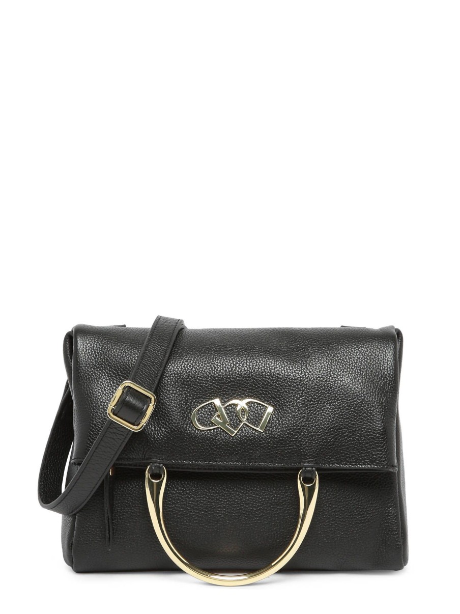 Femme Etrier | Sac Bandouliere Jumping Cuir Noir