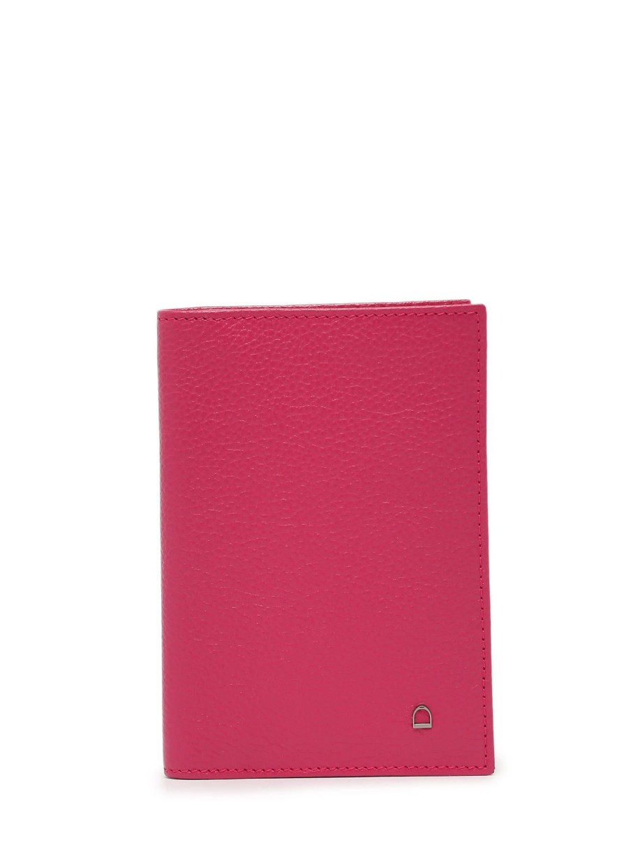 Homme Etrier | Porte-Papiers Madras Cuir Fushia