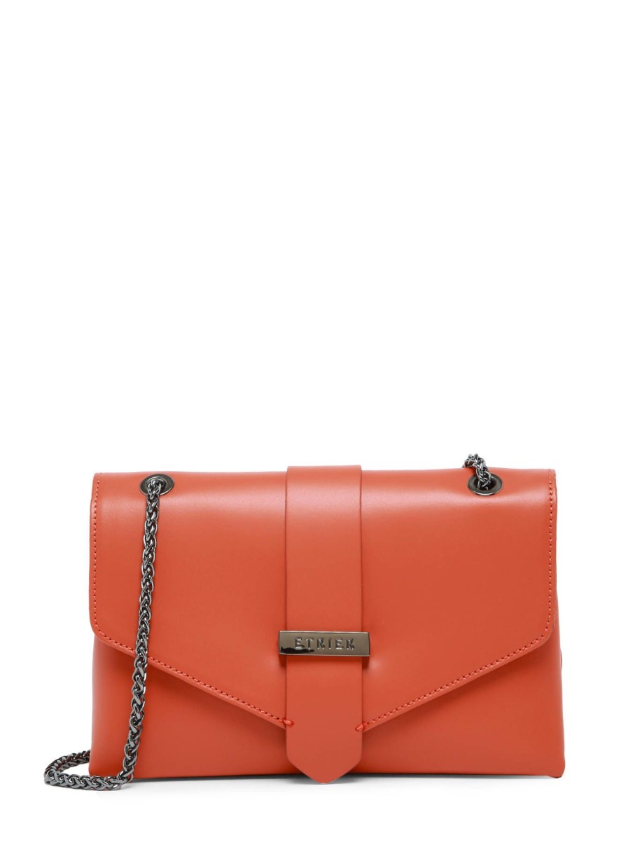 Femme Etrier | Sac Porte Epaule Jana Bloc Cuir Abricot