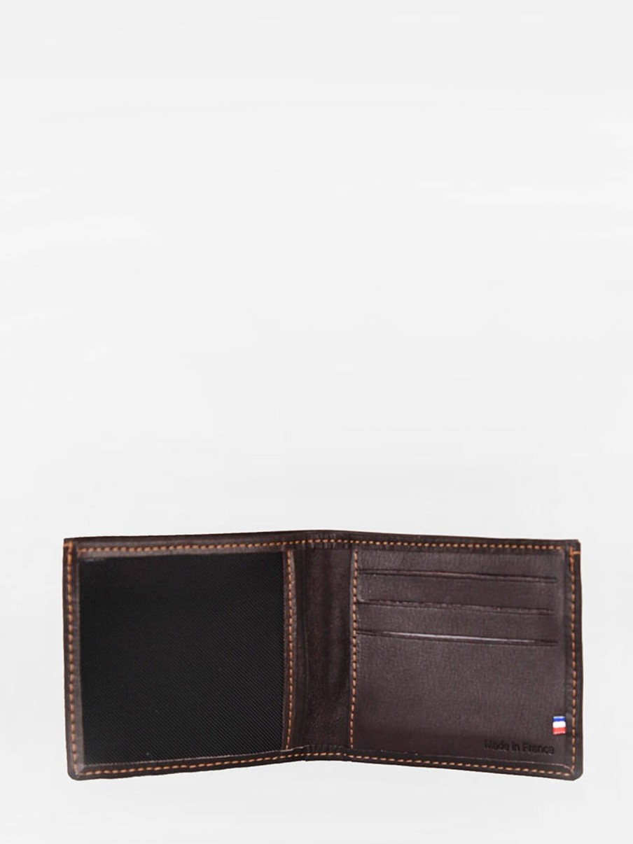 Homme Etrier | Porte-Cartes Cuir Marron Fonce